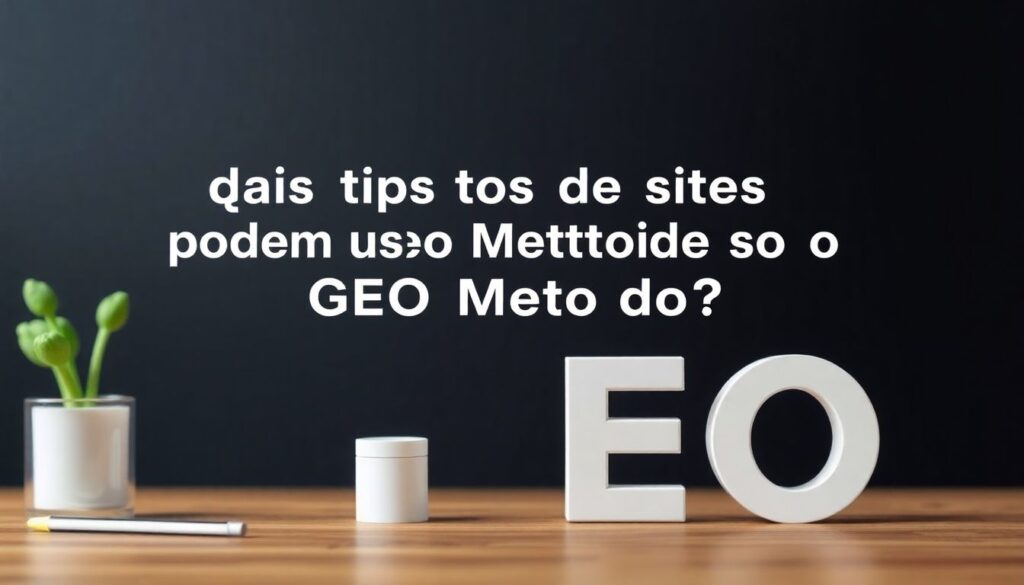 Quais tipos de sites podem usar o GEO Método SEO?