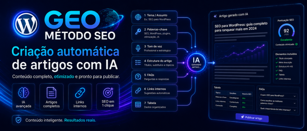 O que é o Plugin GEO Método SEO e por que ele importa em 2026